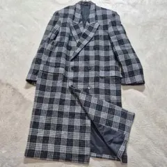 D'URBAN ダーバン グレンチェック柄 ダブルブレスト チェスターコートのサムネイル
