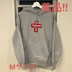 2020AW Supreme Cross Box Logo Hooded グレー