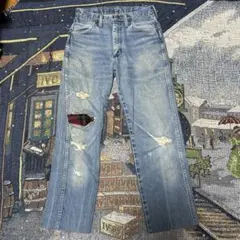 80sUSA製Wrangler ダメージパンツ　ヴィンテージ　グランジ　アメカジ