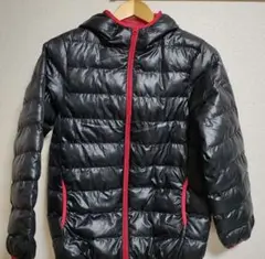 URBAN REPUBLIC　フード付きダウンコート 160 黒/赤