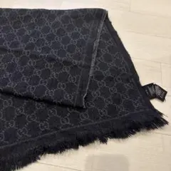 ❤美品箱付き❤GUCCI マフラー ストール ショール スカーフ❤ブラック人気❤ GUCCI】GGウール ジャカード スカーフ (GUCCI/ストール) 598189