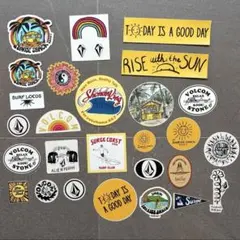 サーフブランド系 ステッカーセット　Volcom/Sunrise Shack