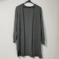 INDIVI グレー ロングカーディガン