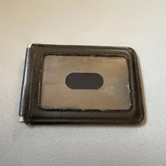 レザー ブラック 二つ折りパスケース