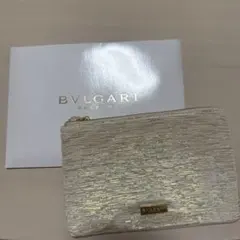 〇BVLGARI〇 ブルガリ ポーチ ノベルティ ☆ベージュ&ゴールド☆《新品》