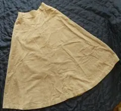コーデュロイ フレアスカート ベージュ