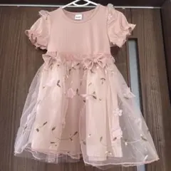 ピンク フリル刺繍ドレス 18〜24ヶ月