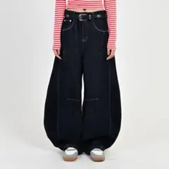 地底人オンライン　ステッチバルーンインディゴデニム L2083 Mサイズ