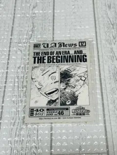 僕のヒーローアカデミア 原画展 特典 タブロイド風ステッカー 緑谷出久 爆豪勝己