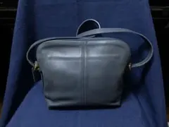 COACH❣️ブルーグレー ❣️レザー ショルダーバッグ❣️ビンテージ❣️USA製品❣️