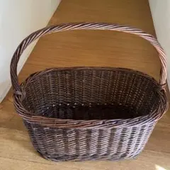 希少伝統工芸　コリ柳細工　手つき籠　大