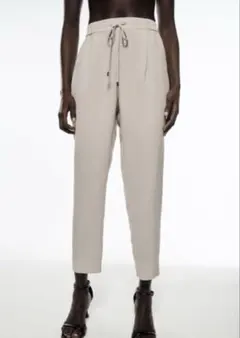 ZARA リラックスパンツ　ベージュ　XS