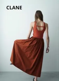 CLANE ノースリーブロングワンピース CLANE（クラネ）の「FLARE NO SLEEVE ONE PIECE（ワンピース