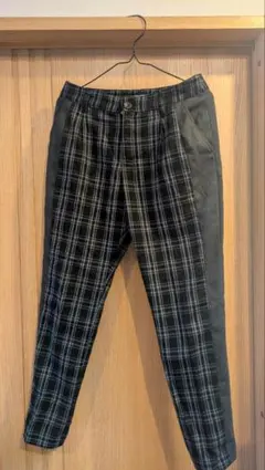 BEAMS チェック柄スリムフィットパンツ サイズ0