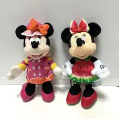ディズニー　ミニーマウス　ぬいぐるみバッジ　 2点セット