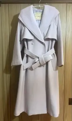 し*ん様 ★値下中★【着用1回のみ美品】カシミヤ混ウール フード付きロングコート