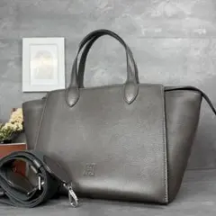 極美品】HIROFU ヒロフ ヴァローレ 2way トートバッグ グレージュ 