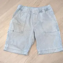 UNIQLO　ユニクロ　水色ストライプハーフパンツ 130 417759