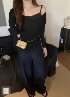 タイムセール　グレイル　レイヤード風オフショルニットトップス[ac2508]