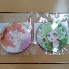まるくじ ひみつのアイプリ　リンリン＆アイリ アイスマイリン缶バッジ2個セット