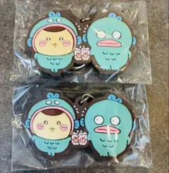 ちいかわサンリオキャラクターズなかよしラバーマスコットくりまんじゅうハンギョドン