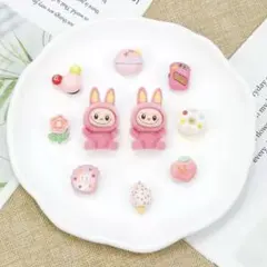 ラブブ crocs用 ジビッツ アクセサリー ピンク 10パーツ