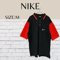 NIKE ナイキ ポロシャツ ブラック レッド M トップス 大きめ