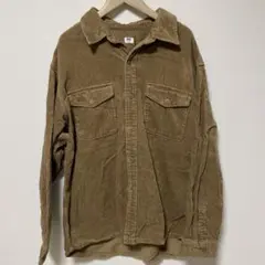 ユニクロ　コーデュロイオーバーサイズワークシャツ　XL ブラウン