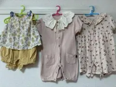 女の子ベビー服　半袖ロンパース