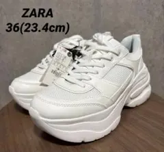 完売品⭐︎ZARA プラットフォームスニーカー 36 - メルカリ