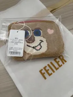 フェイラー ラブラリー ドアップテディガール マチ付き　ポーチ LOVERARY