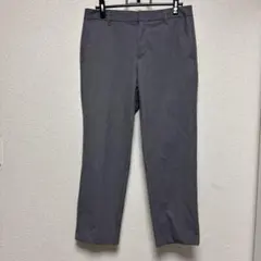 ジーユー　グレー スラックス シンプルデザイン　XLサイズ　ゆったり