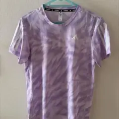 adidas ランニング 半袖Tシャツ パープル XS
