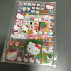 ハローキティ タイル風シール ぷっくりシール 平成レトロ