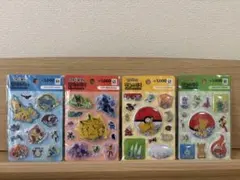 韓国限定 ポケモン 立体シール ウォーターシール 4枚セット