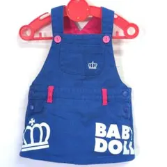 BABYDOLL 青 ジャンバースカート ワンピース 90サイズのサムネイル