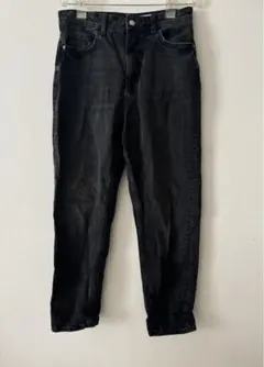 ZARA ブラックデニムパンツ テーパードパンツ38