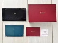 Cartier カルティエ カードケース レザー ターコイズブルー - メルカリ