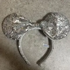 ディズニー ミニー カチューシャ スパンコール シルバー