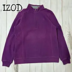 【希少デザイン】IZOD パープル ハーフジップ トレーナー　裏起毛