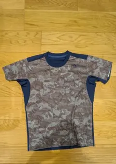 adidas 迷彩柄 Tシャツ ブラウン/ネイビー サイズМ