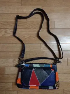 LAURA PELLATIオーストリッチ ショルダーバッグ お財布バッグ