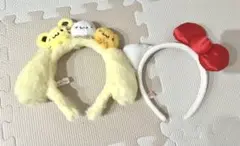 サンリオ　ポムポムプリン　キティ　カチューシャセット