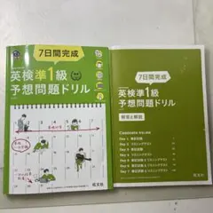 7日間完成英検準1級予想問題ドリル 文部科学省後援