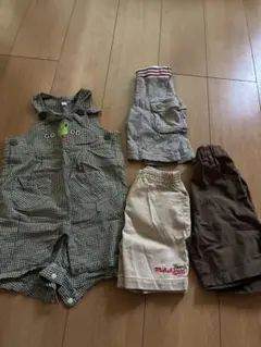 ベビー服 まとめ売り 4点セット オーバーオール ハーフパンツ ミキハウス