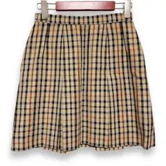 DAKS ダックス ★ スカート ハウスチェック 膝丈 ひざ丈 プリーツ タック