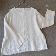 美品　麻のロンT　ソウルベリー