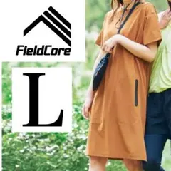 workman ブラウン 半袖 ひざ丈ワンピース　ひざ下ワンピース　アウトドアのサムネイル