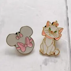 海外ディズニー★マリー おしゃれキャット ミッキーアイコン ピンバッジセット