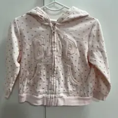 babyGap ピンク ハート柄 ジップパーカー　12-18M